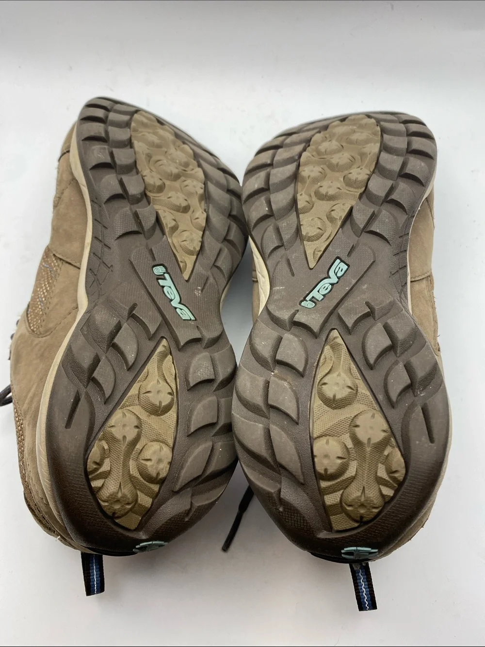 Teva Men's Brown Athletic Shoes with Blue Accents